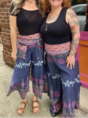 Bohemian-Style Thai Harem Purple Pants-Size XS-NWT